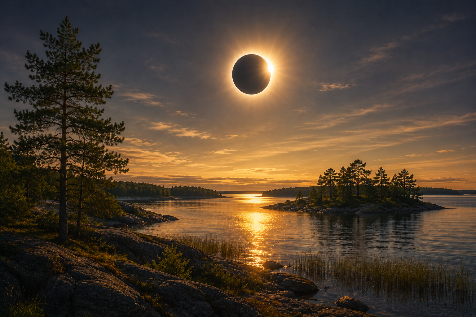 Fyra femtedelar av solen — solförmörkelsen 12 augusti